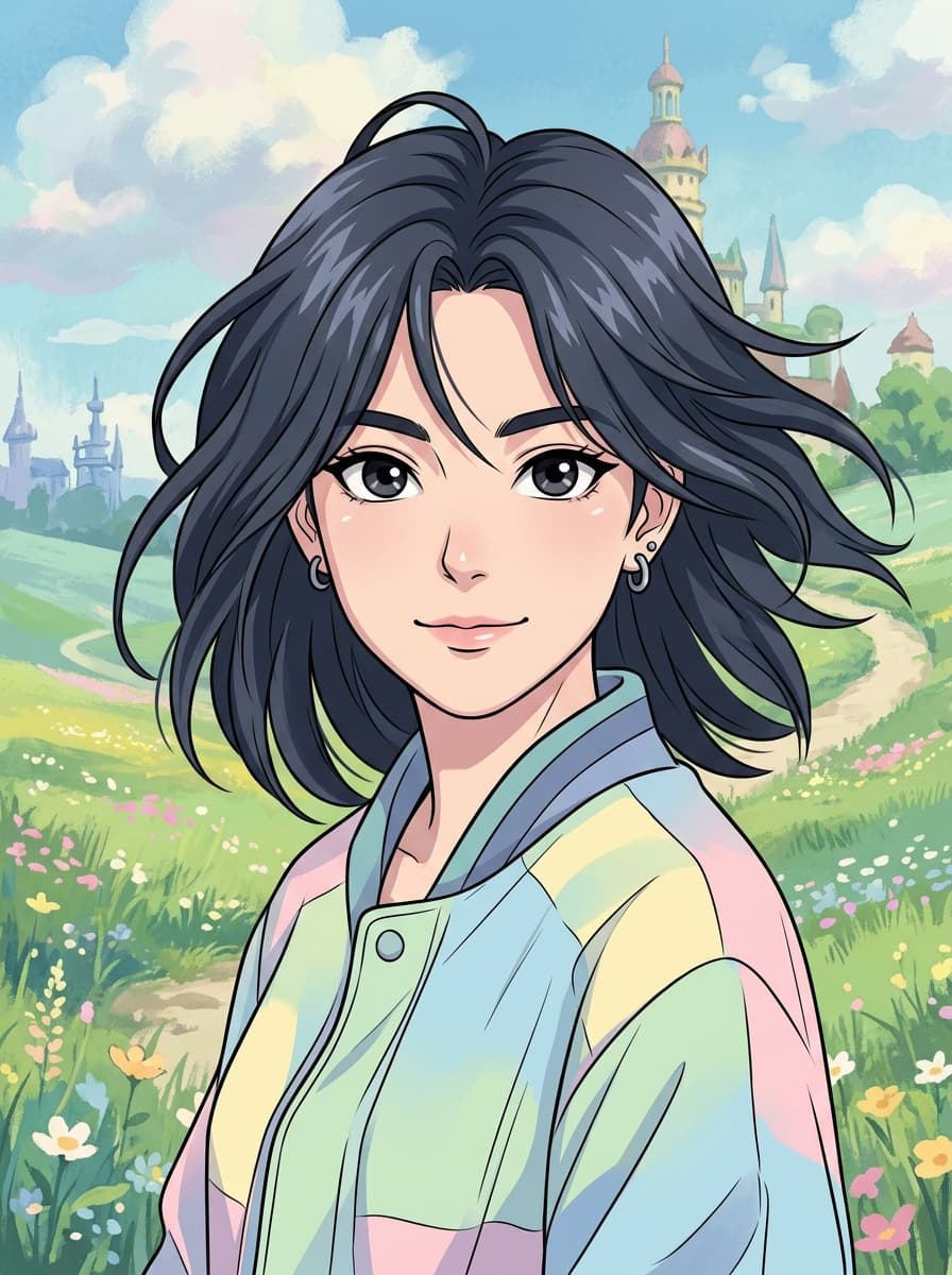 AI anime-style portrait